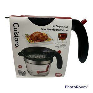 New Cuisipro 4-Cup Fat Separator for Gravy, Stock & Broth Thanksgiving BPA Free